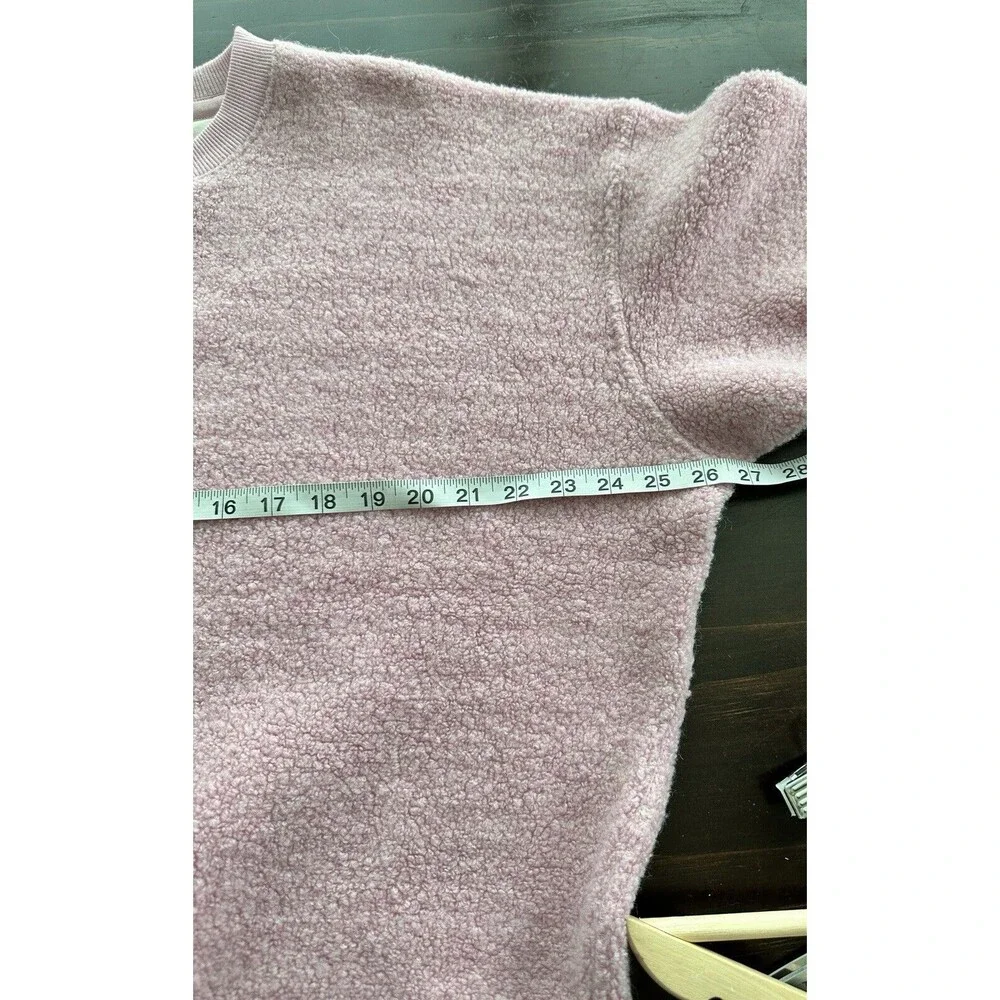Outdoor Voices M Pink MegaFleece Crew Neck Pullover Sweatshirt Wool Blend